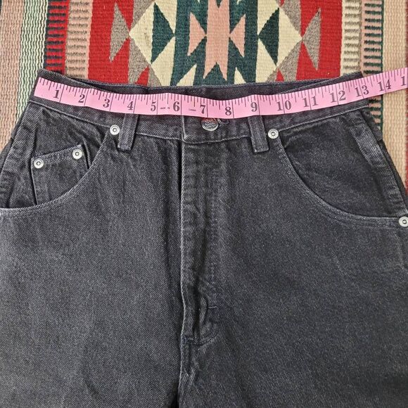 Vtg‎ Wrangler Silverlake Black Jeans Sz 7/8 Western Bareback Cowgirl 34" Inseam - Picture 6 of 10